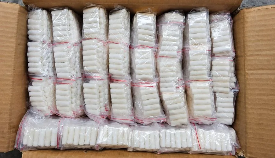 Carton of bagged plugs ready to ship