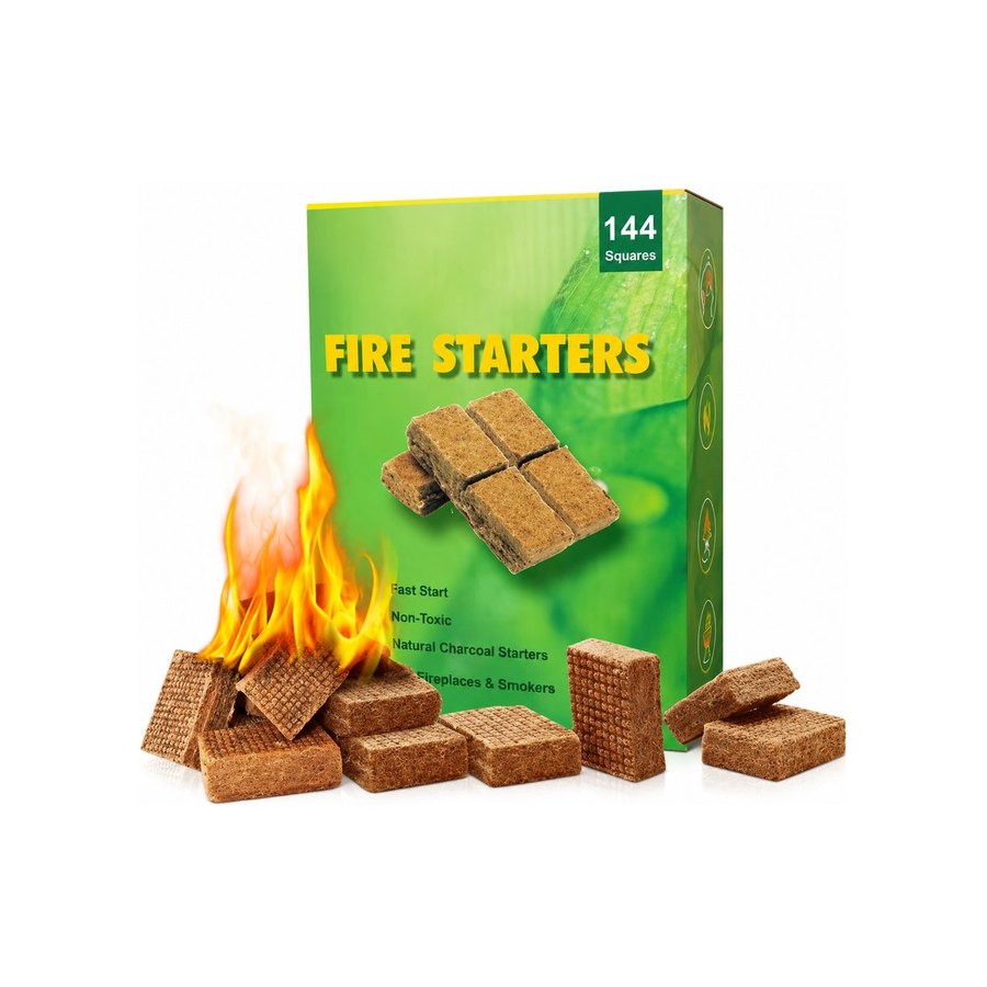 144 squares fire starters box