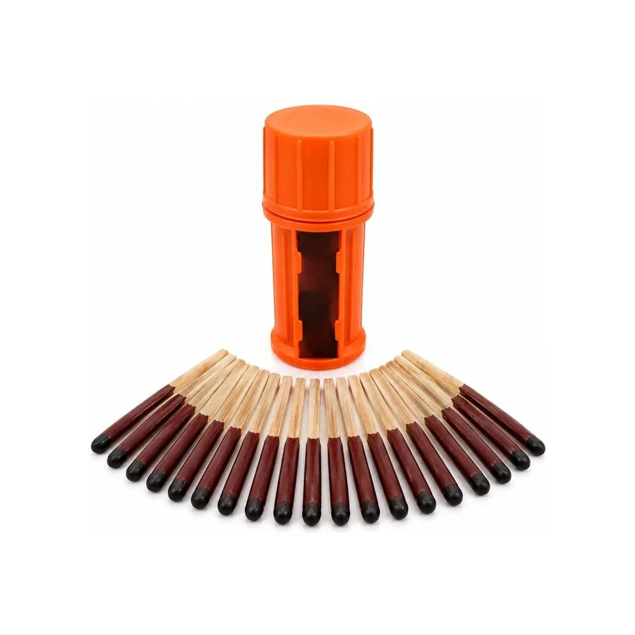 Orange plastic match tube